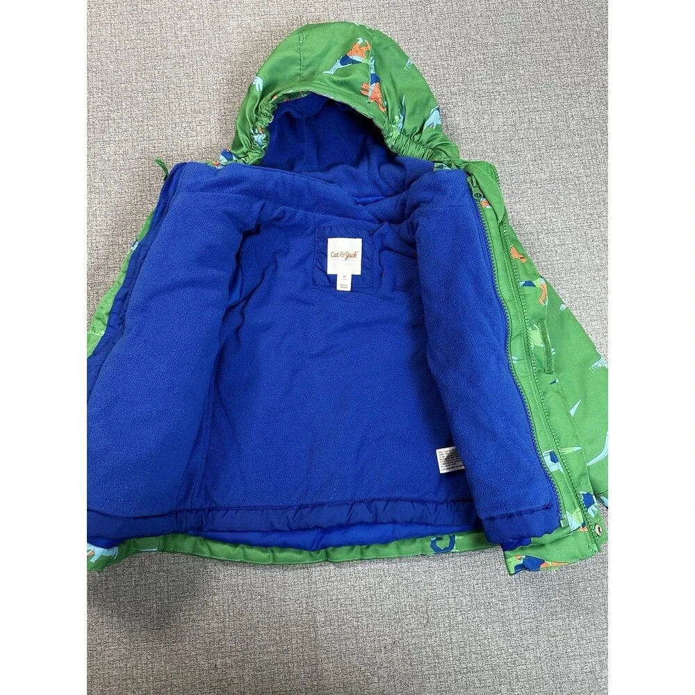 CAT & JACK TODDLER BOYS' DINO 3-IN-1 JACKET Size 3T